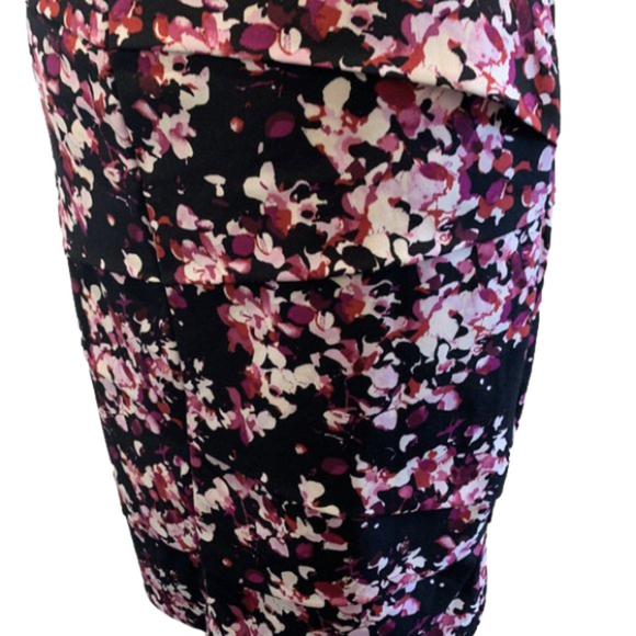 White House Black Market Pink Floral Dress, tiered layers, sleeveless, Size 6 - Picture 4 of 7